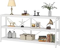 Vista 6 de Vagaconl 70.86 inch Extra Long Console Table, Long Sofa Table with Storage, TV Console Table with Shelf,3-Layer Console Shelf for Living Room, Long
