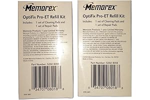 Memorex 2 x Optifix Pro Refill Kit: Enhanced Optical Disc Maintenance