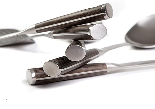 Miniatura 8 de Schmidt Brothers - Cuchara ranurada de ceniza forjada, utensilio de acero inoxidable 188 forjado completo para todas tus necesidades de cocina con