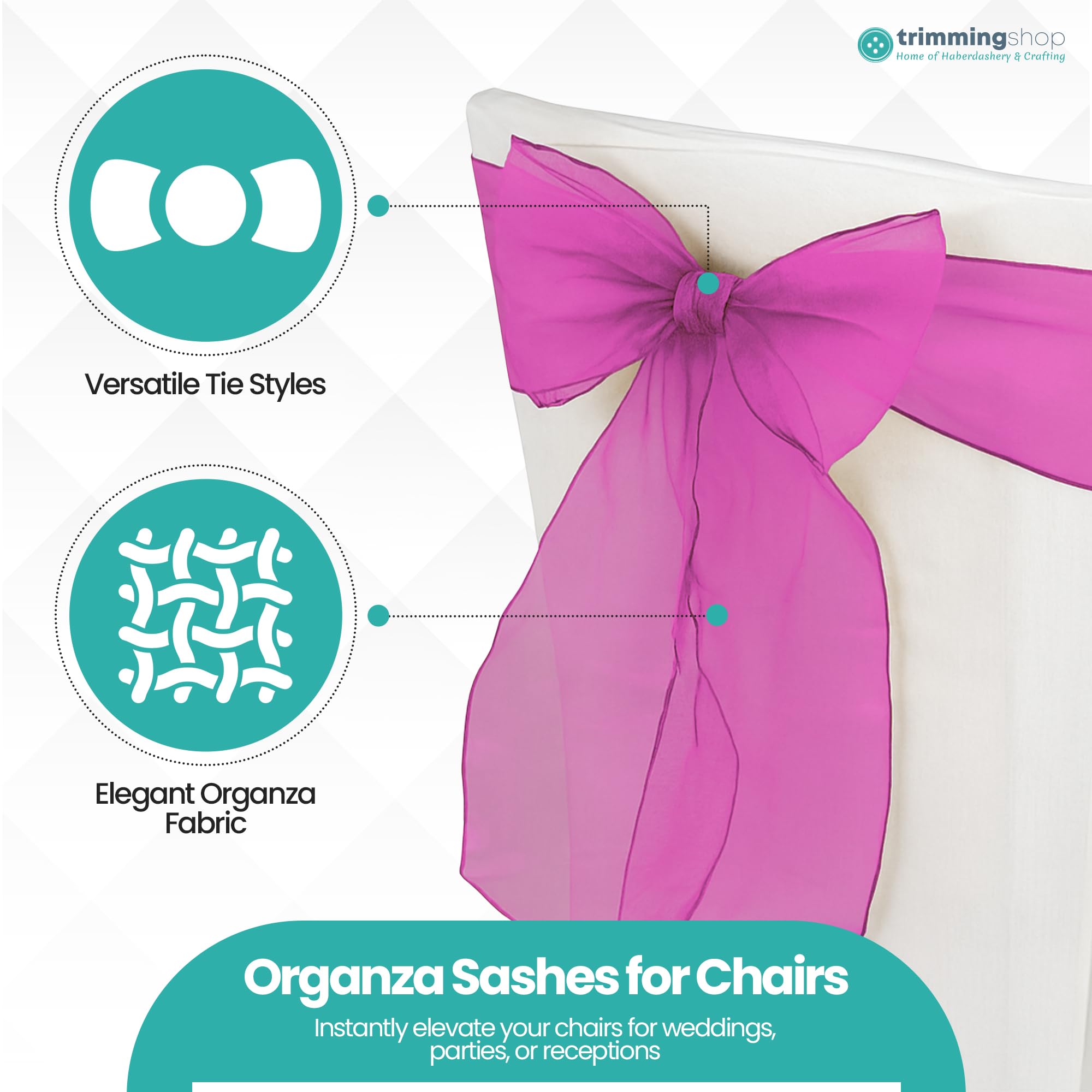Decoracion Sillas Evento Lote De 10 Fajas De Organza Para Sillas - Arcos Amplios Para Bodas Y Fiestas De Etiqueta Sash Lazo Silla Banquete