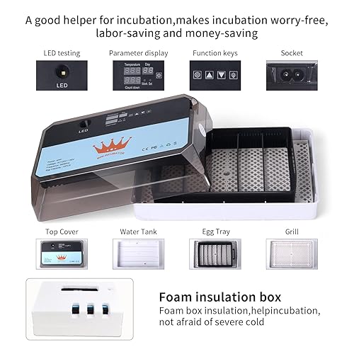 Miniatura 7 de Incubadoras para incubar huevos con volteador automático, incubadora para huevos de gallina, incubadora de huevos completamente automática,