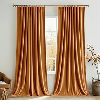MIULEE Velvet Curtains 84 inches - Pinch Pleated Luxury Room Darkening C...
