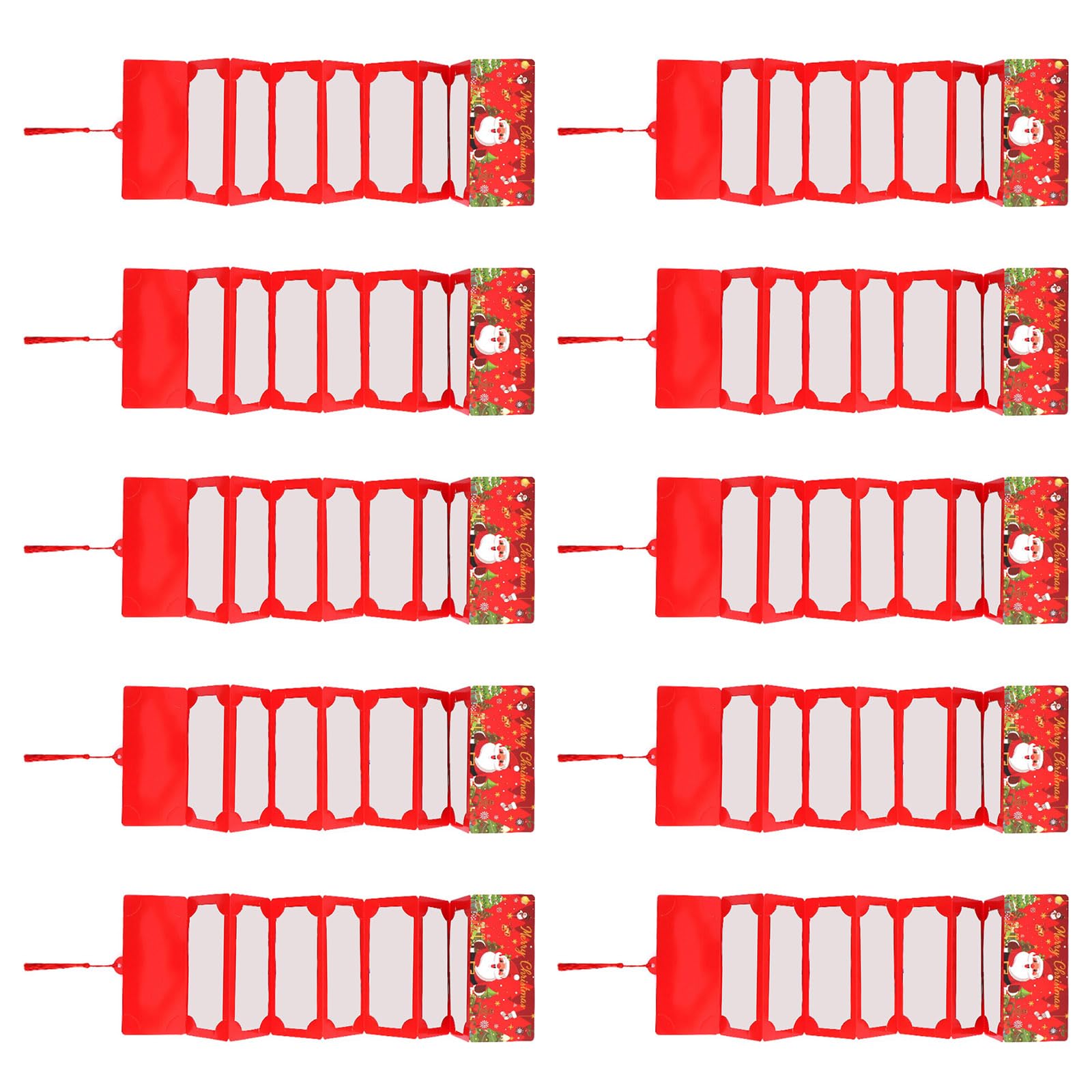 Jazuaiao Santa 10 Pocket Cash Organiser Festival Paper Gift Envelope Christmas Surprise Party Essential for Gift Exchange Christmas Money Holder