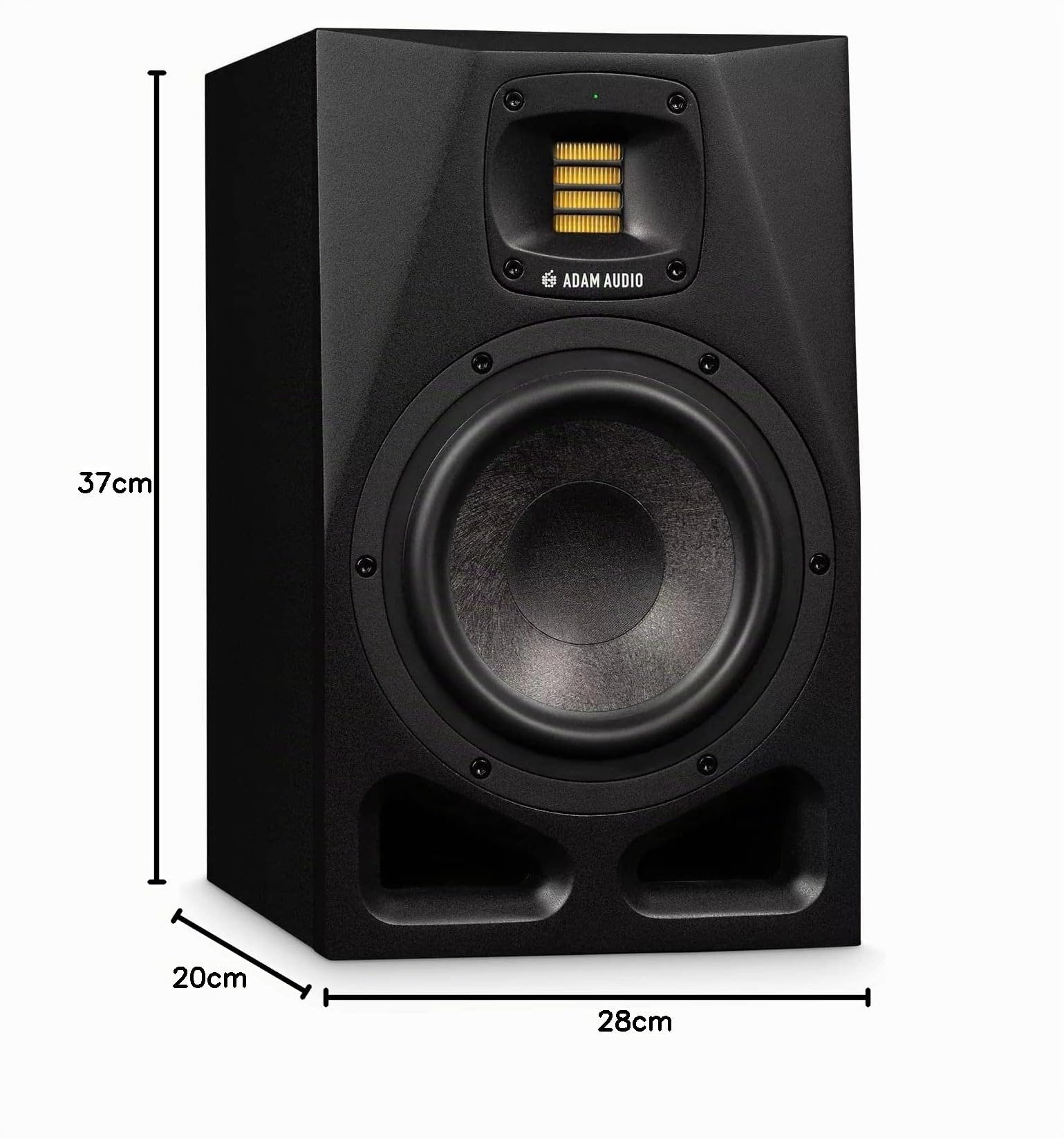 Adam Audio A7V Enceinte de Monitoring amplifiée, woofer MLM de 7”, Tweeter AMT fabriqué à la Main, calibrage par Sonarworks, Guide d’Ondes HPS pivotant - Enceinte de proximité Professionnelle