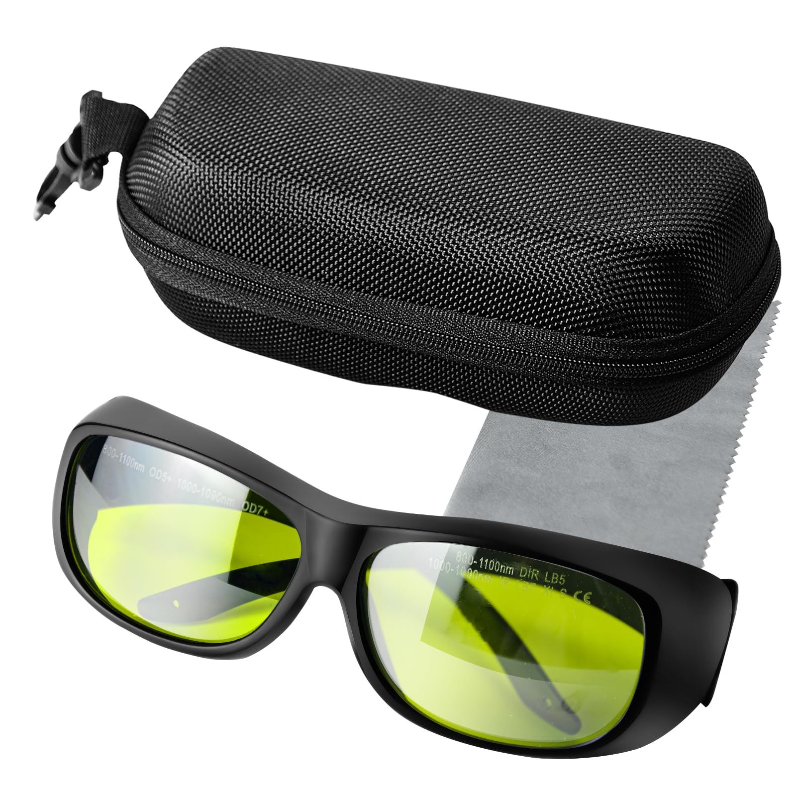 TRQWH Laser Safety Glasses OD7+ 800nm-1100nm Professional Laser Glasses Eye Protection Goggles with CE FDA for Laser Welding/Laser Cutting/Laser Cleaning/Laser Marking