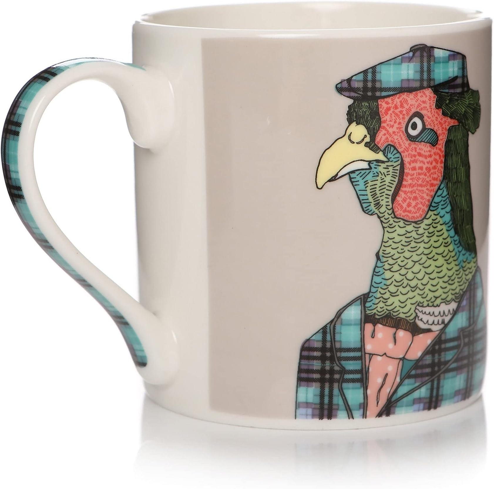 Casey Rogers Country Folk Pheasant Design Bone China Mug