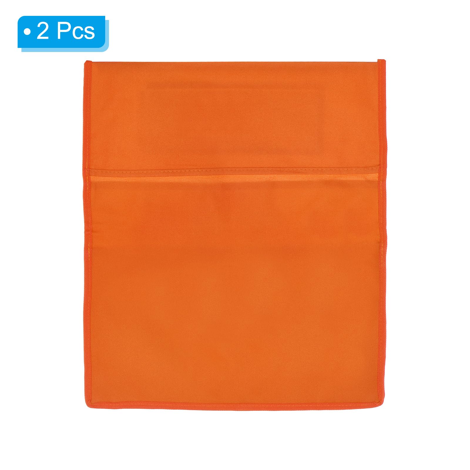 PATIKIL 3 Slots Chair Pockets for Classrooms 2pcs Classroom Chair Pockets for Classroom Chair Pockets Label for Paper Book Stationery Orange - Image 3