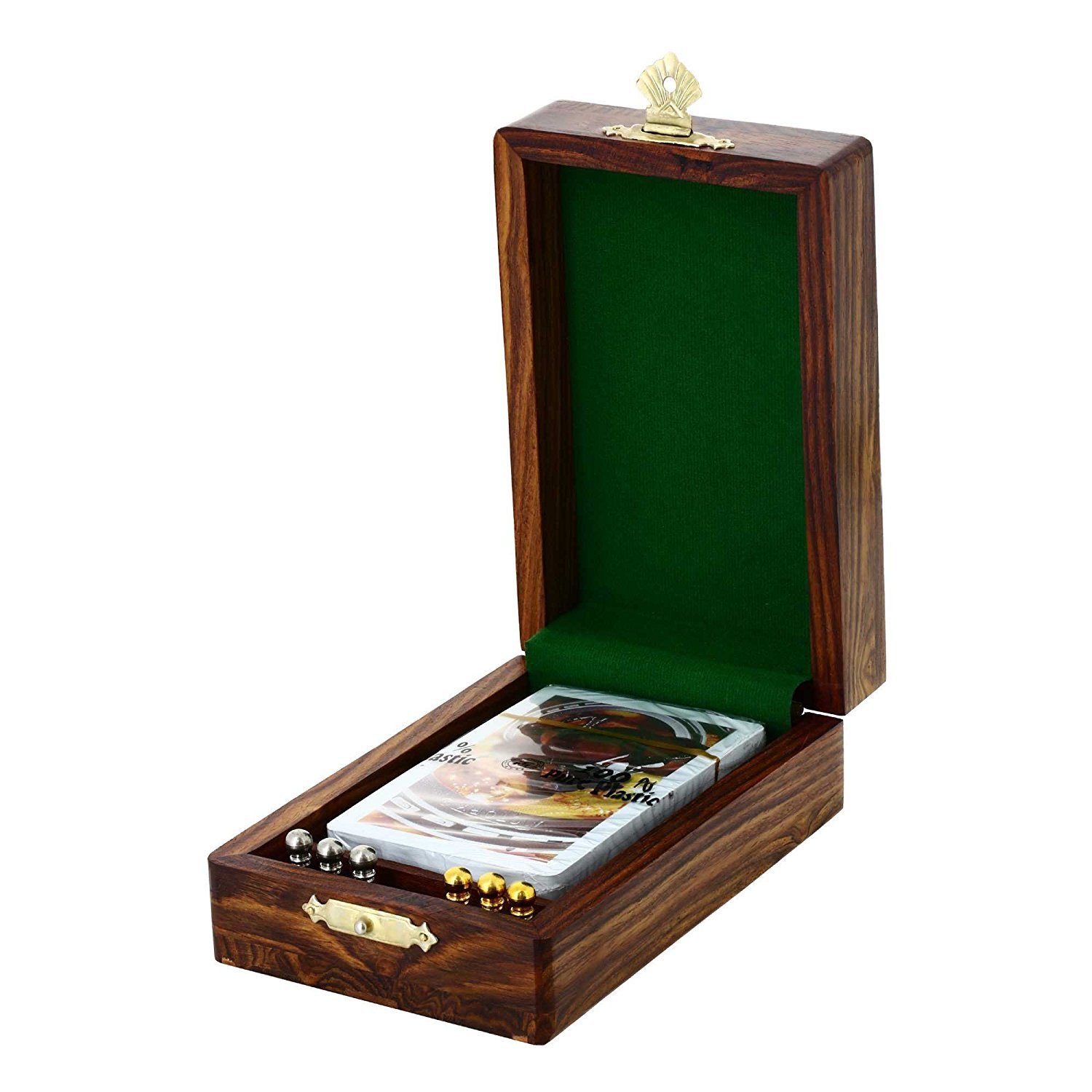 YouCan Cribbage Boards With Storage Unique Wooden Pegs and Playing cards Game Gift Set Box