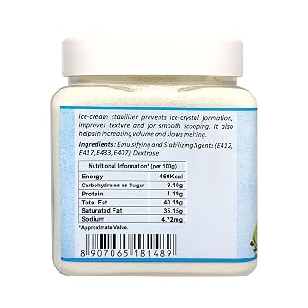 Icecream Stabilizer- Improves Texture and Prevents Crystals (300 grams)10.58Oz