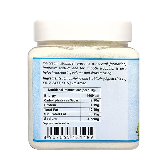 Icecream Stabilizer- Improves Texture and Prevents Crystals (300 grams)10.58Oz