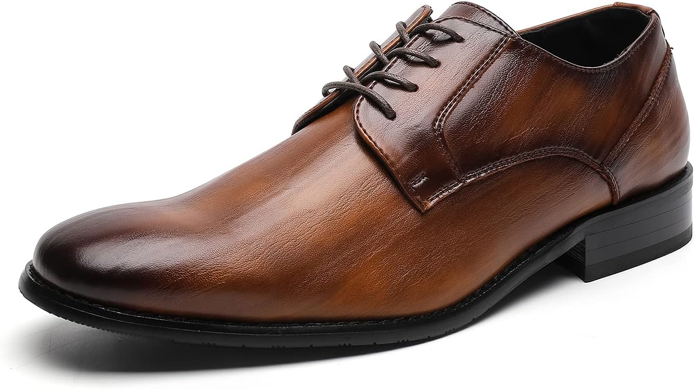 AMAPOMen's Dress Shoes Classic Oxfords Shoes for Men Formal Business Lace Up Derby Men Shoes Modern Italy