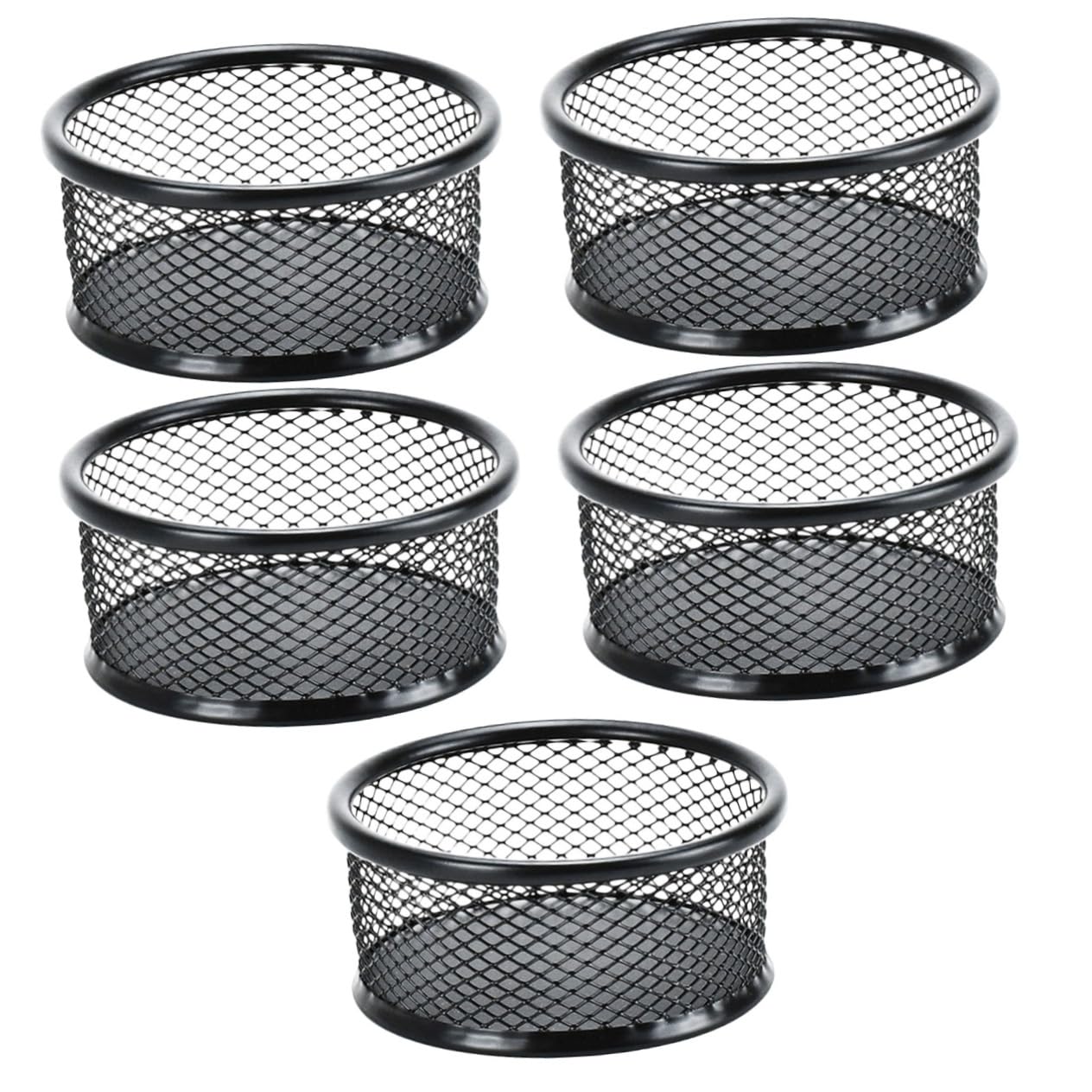 Alipis 5pcs Box Office Supplies Binder Holder for Desk Paperclip Holder for Desk Wire Mesh Storage Paper Clip Holder