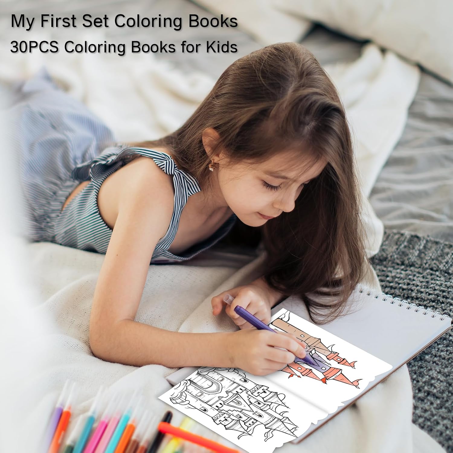 30Pcs Coloring Books for Kids Ages 3-4 4-8 8-12, Bulk Kids Colouring Book | Large Print Color Books Set for Kids, Birthday Party Favors Gifts, School Classroom Activity Supplies, Holiday Bags Stuffers