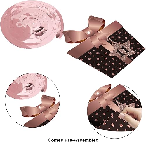 Miniatura 5 de BRT Bearingshui Decoraciones de techo colgantes de remolinos de 11 años, 11 espirales colgantes de papel de aluminio con recortes para 11 años de