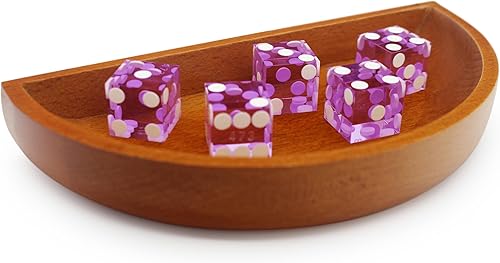 Miniatura 7 de Dados profesionales de casino de 0.748 in  Juego de 5 dados rojo arena  borde de afeitar, juego serializado a juego  Auténtica experiencia de dados