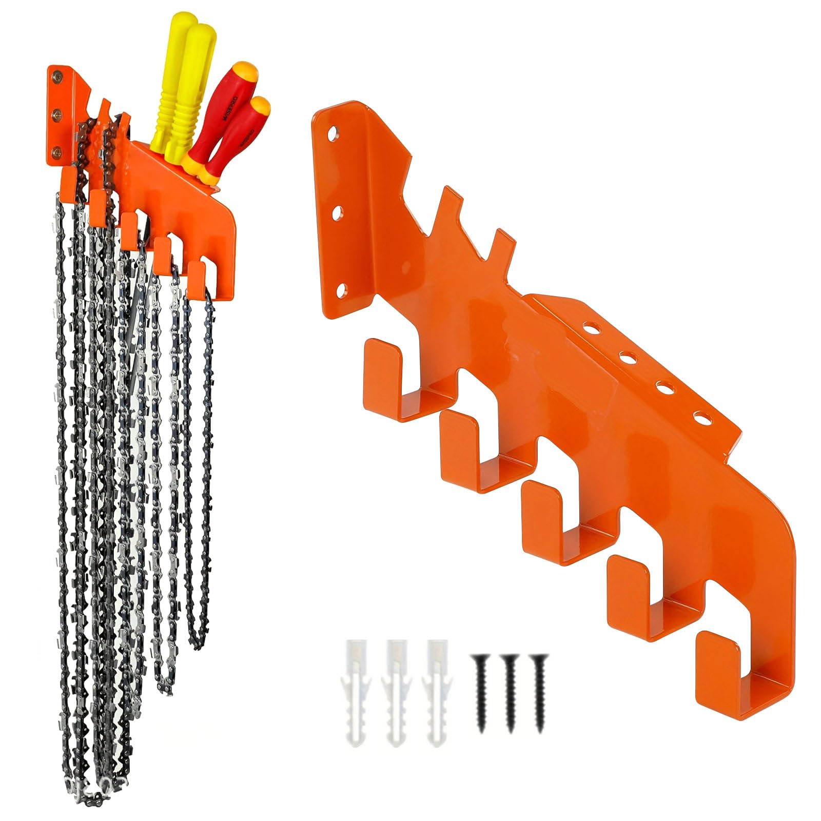 YWLUUOO Permanent Chainsaw Chain Planner with 5 Fasteners and Side Storage for Tools Ensuring Permanent Execution Chain Observed