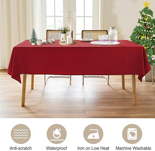 Miniatura 3 de AUSSPVOCT Mantel texturizado rectangular de 52 x 70 pulgadas, resistente al agua, a prueba de derrames, lavable, tela sin arrugas, cubierta de mesa