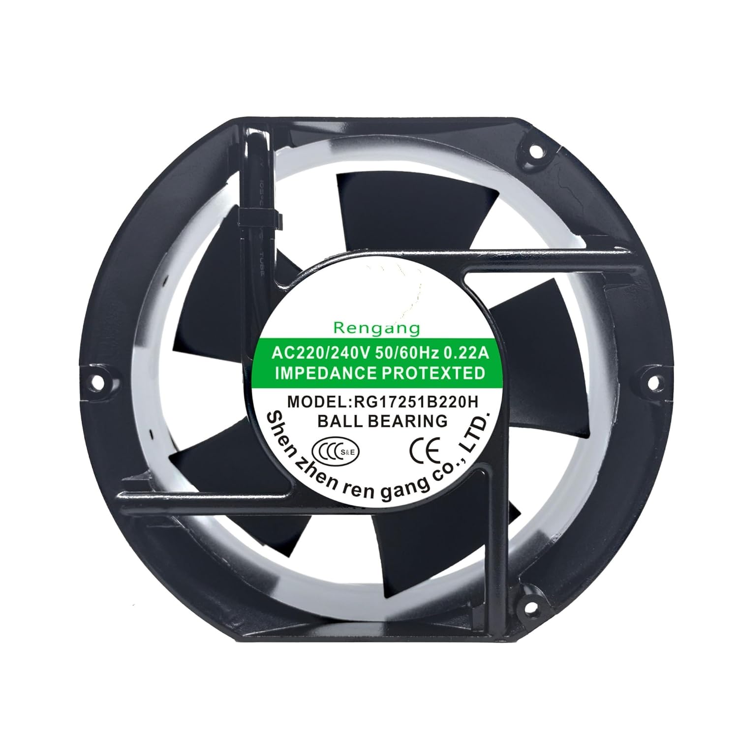 RG17251B220H/B380H Fan 220/380V 0.22A 17251 Axial for Cabinet(RG17251B380H [380V Lead Model])