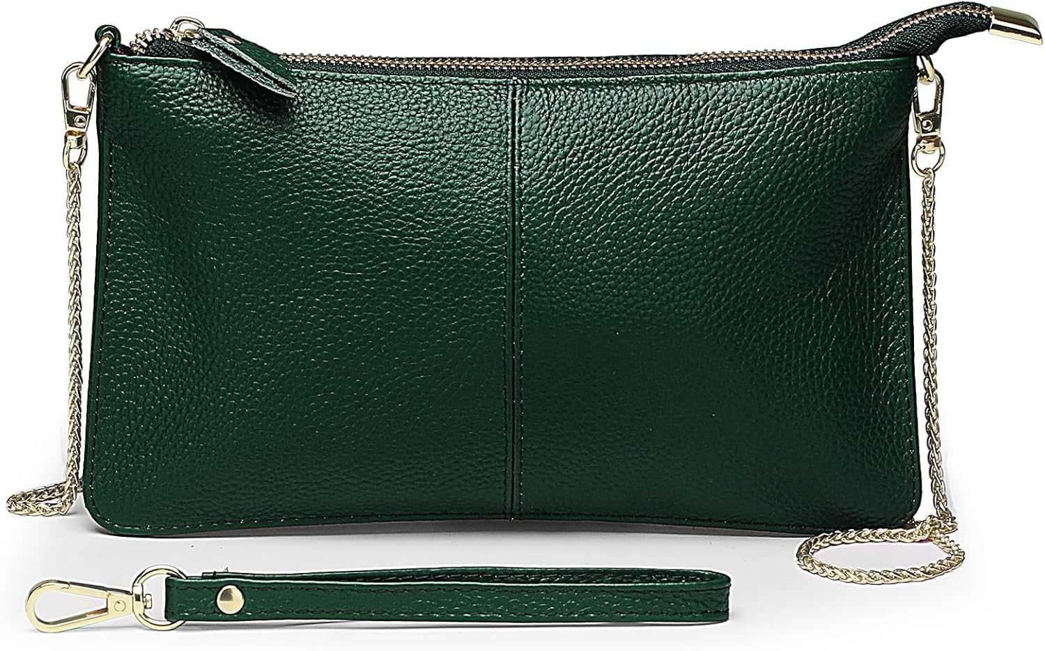 Uromee Wristlet Wallet Clutch Purses for Women Genuine Leather Crossbody Bag Handbag with Detachable Shoulder Chain