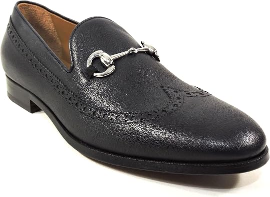 Mens Black Soft Leather Comfort Loafers, Size 42.5, 9.5 Wide