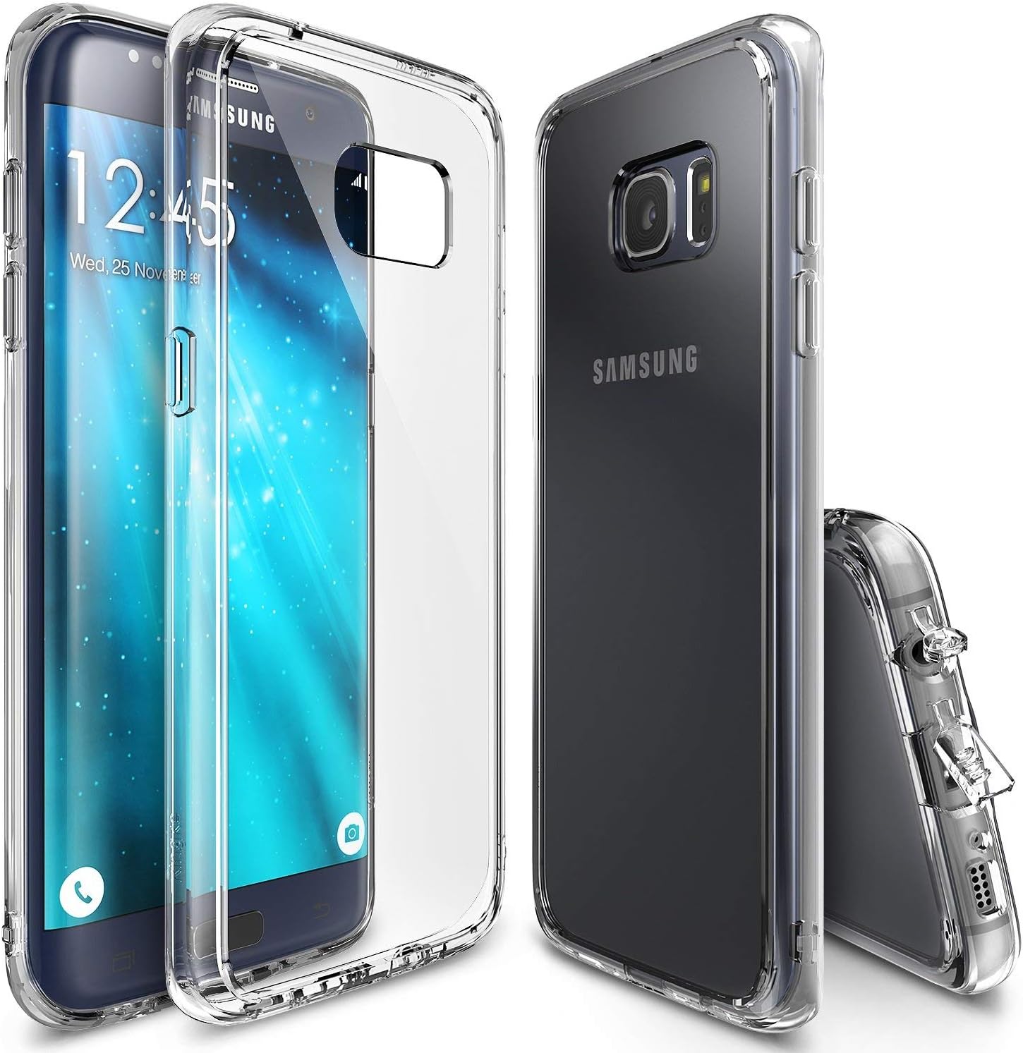 Ringke Fusion Compatible with Galaxy S7 Edge Case Crystal PC Back Drop Protection Cover - Clear