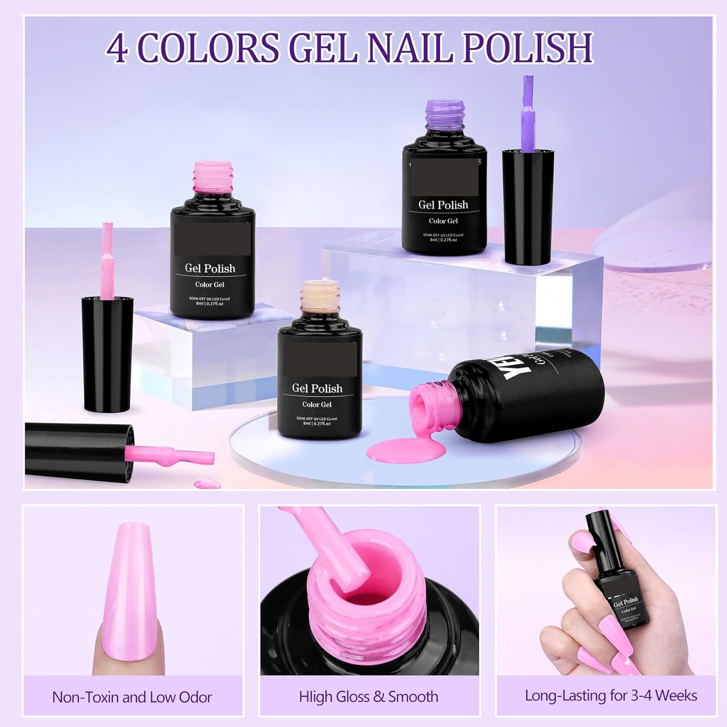 Professional Acrylic Nail Kit with UV Light 4 Gel Polishes and 24 Glitter Powder Colors Acrylic Nail Kit for Beginners with Everything for Beginners DIY Home Manicure and Nail Techs Salon Gift