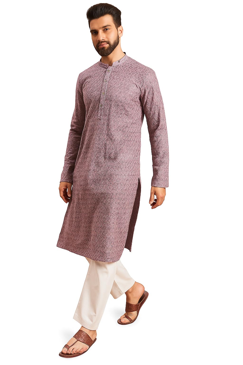 Tavasya Men's Embroidered Mandarin Ethnic Wear