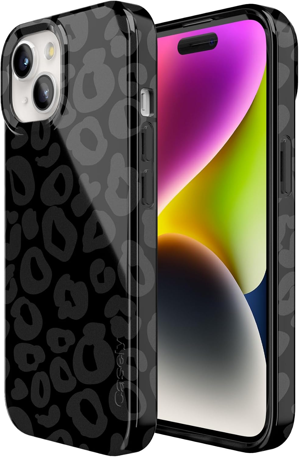 Casely iPhone 15 Plus Case | Into the Wild | Black Leopard | Compatible with MagSafe | Classic Ultra Slim Design
