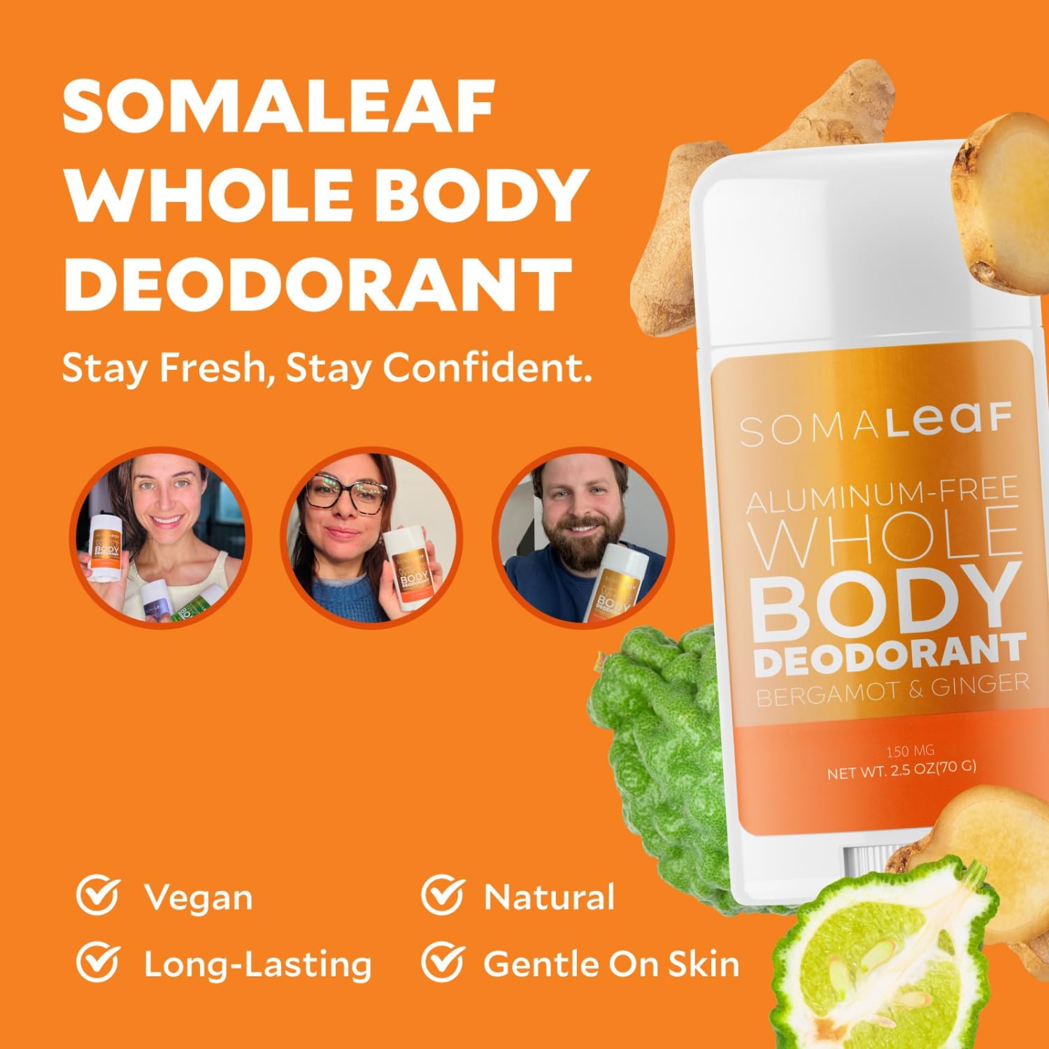 Full Body Deodorant Stick Features Naturally Sourced Ingredients,Aluminum-Free Deodorant Suitable for Both Men and Women | 72 Hours of Odor Defense, 2.5 oz - Image 5