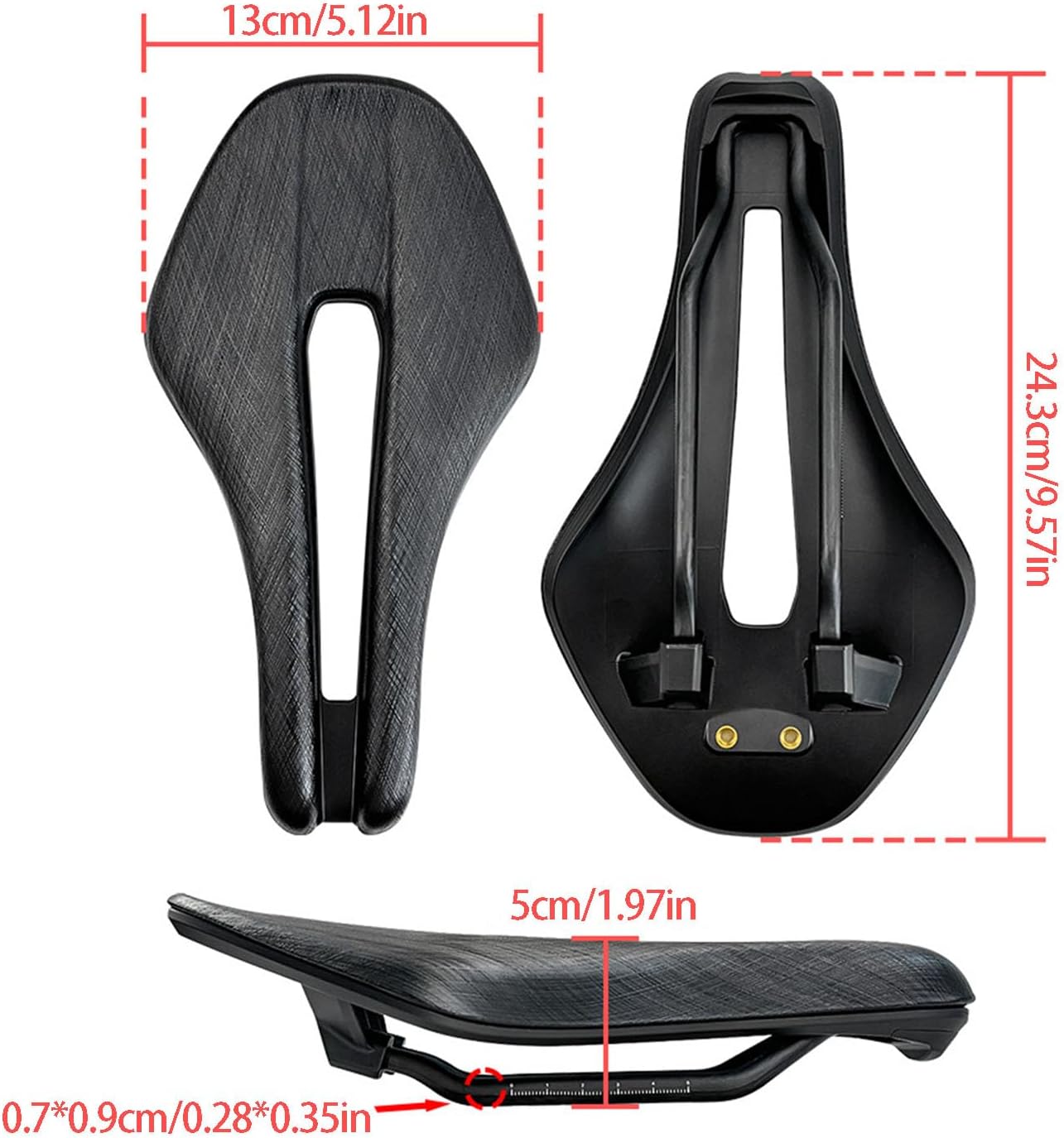 Waterproofed Bicycles Seated Cushions High Elasticities Comfortable Saddles for Mountain Bike
