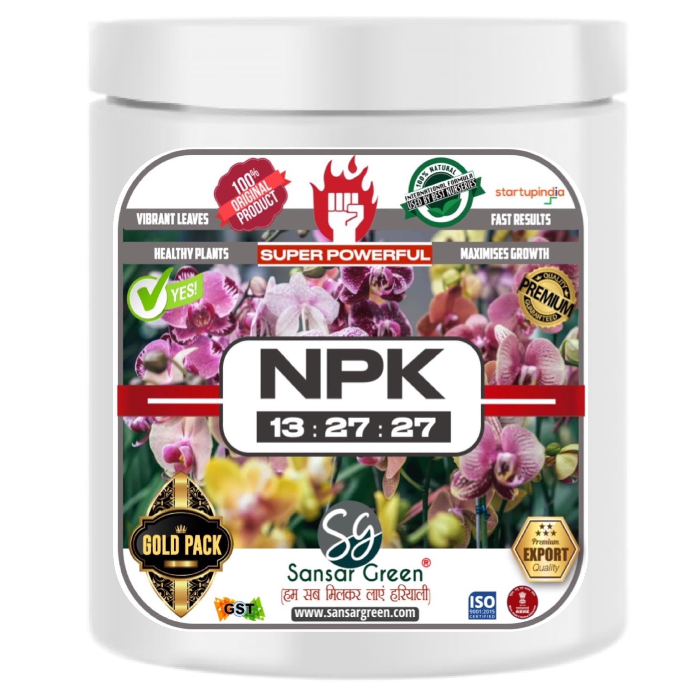 Sansar Green® NPK 13:27:27, Premium Essential Super Powerful Fertilizer for Plants (200 gm) (B09HPRDZWQ) Amazon Price History, Amazon Price Tracker