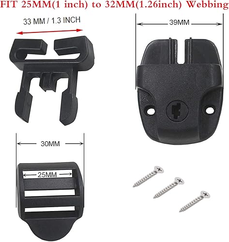 Miniatura 7 de Juego de 8 clips de repuesto para bañera de hidromasaje, kit de reparación de pestillos con ranura, cierre de clip con llaves y accesorios (paquete