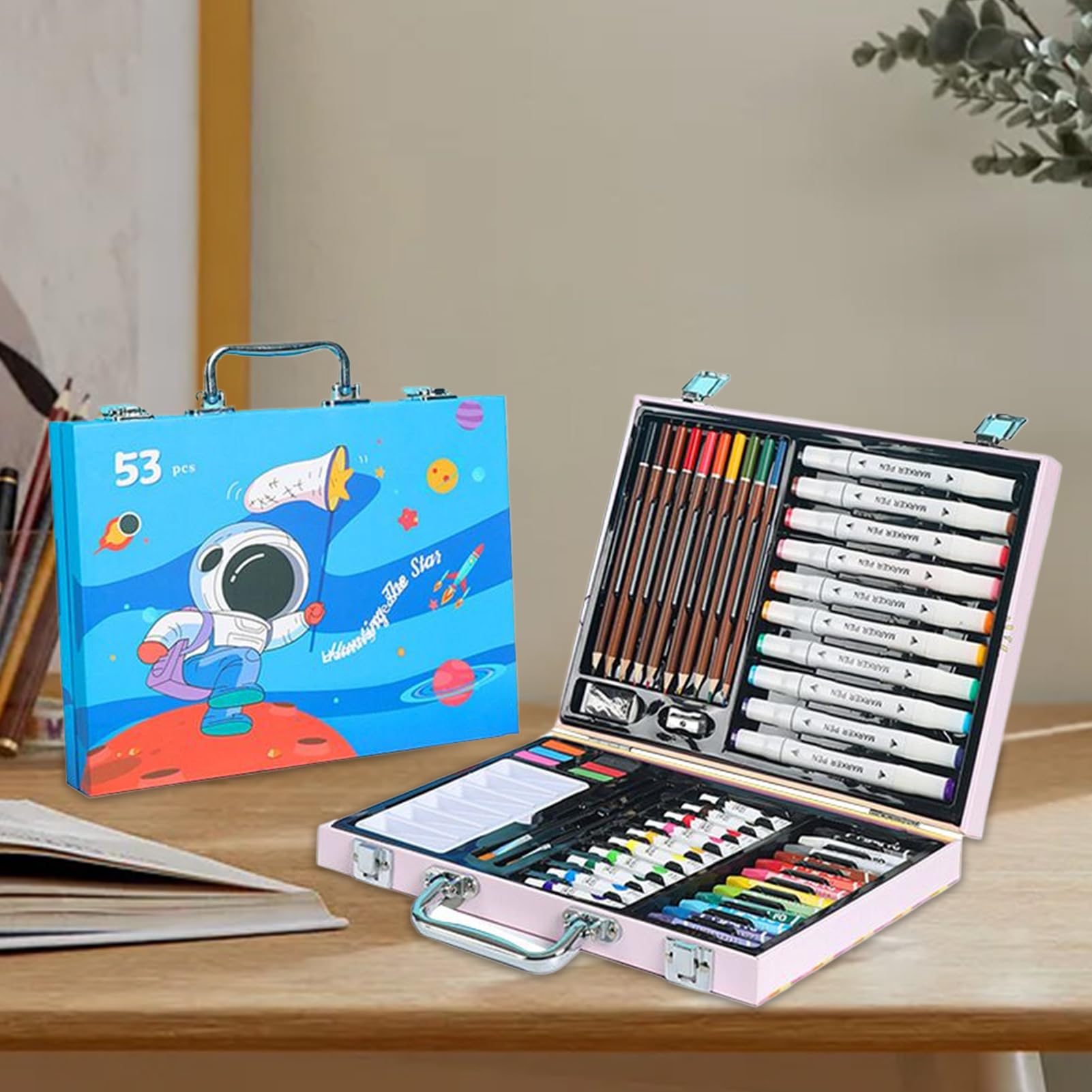 Generisch Set da disegno, set di matite da colorare per bambini, set creativo per il fai da te | accessori educativi con colori brillanti per ispirazione creativa in viaggio