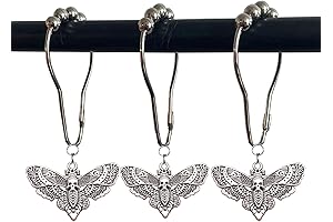 Motley Crew: 12 Skull Death's-Head Hawkmoth Shower Hooks
