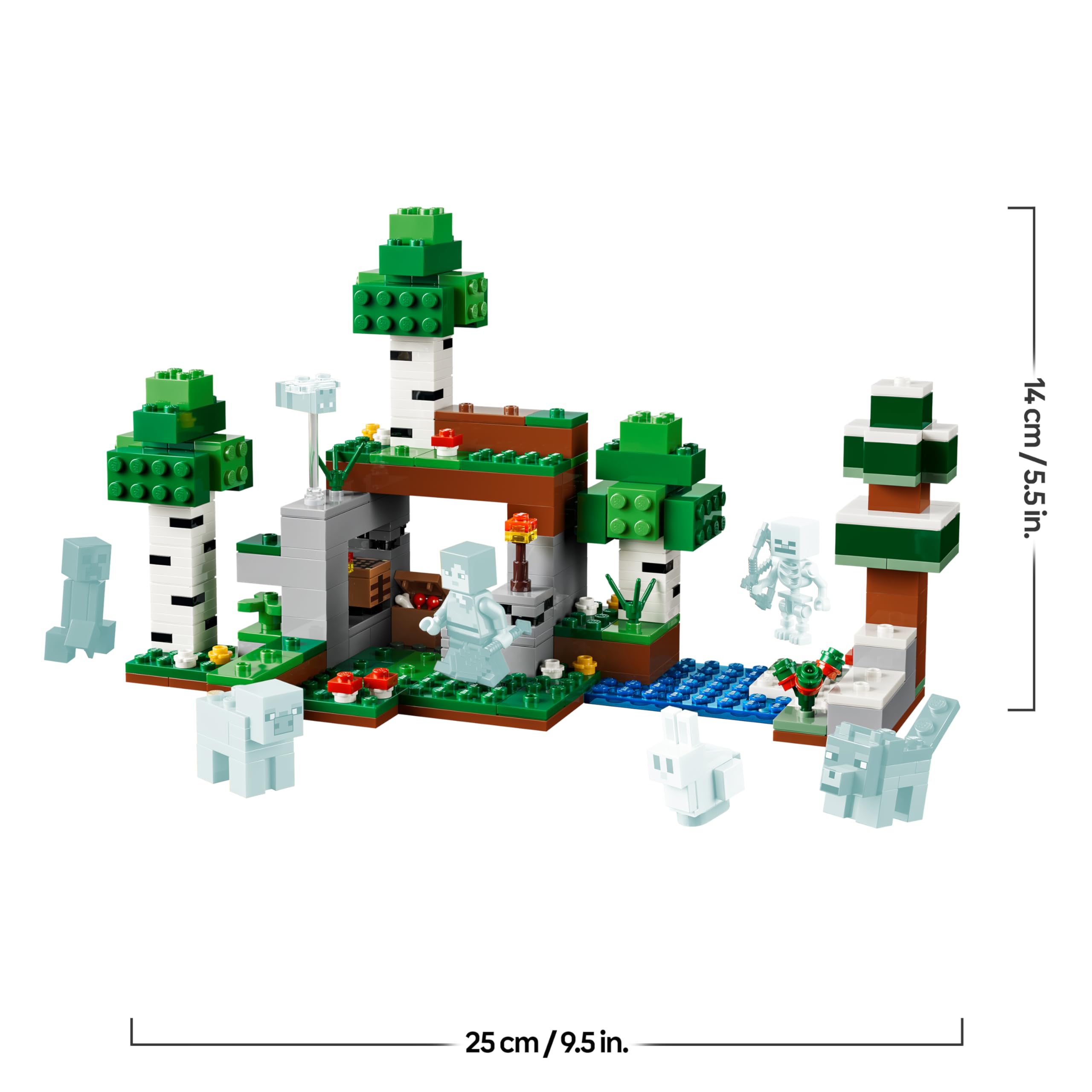 LEGO Minecraft Avventura della Prima Notte - Giocattolo Interattivo con 7 Personaggi tra cui Alex, un Creeper, uno Scheletro e un Lupo - Regalo per Gamer, Bambini e Bambine da 8 Anni in su - 21593