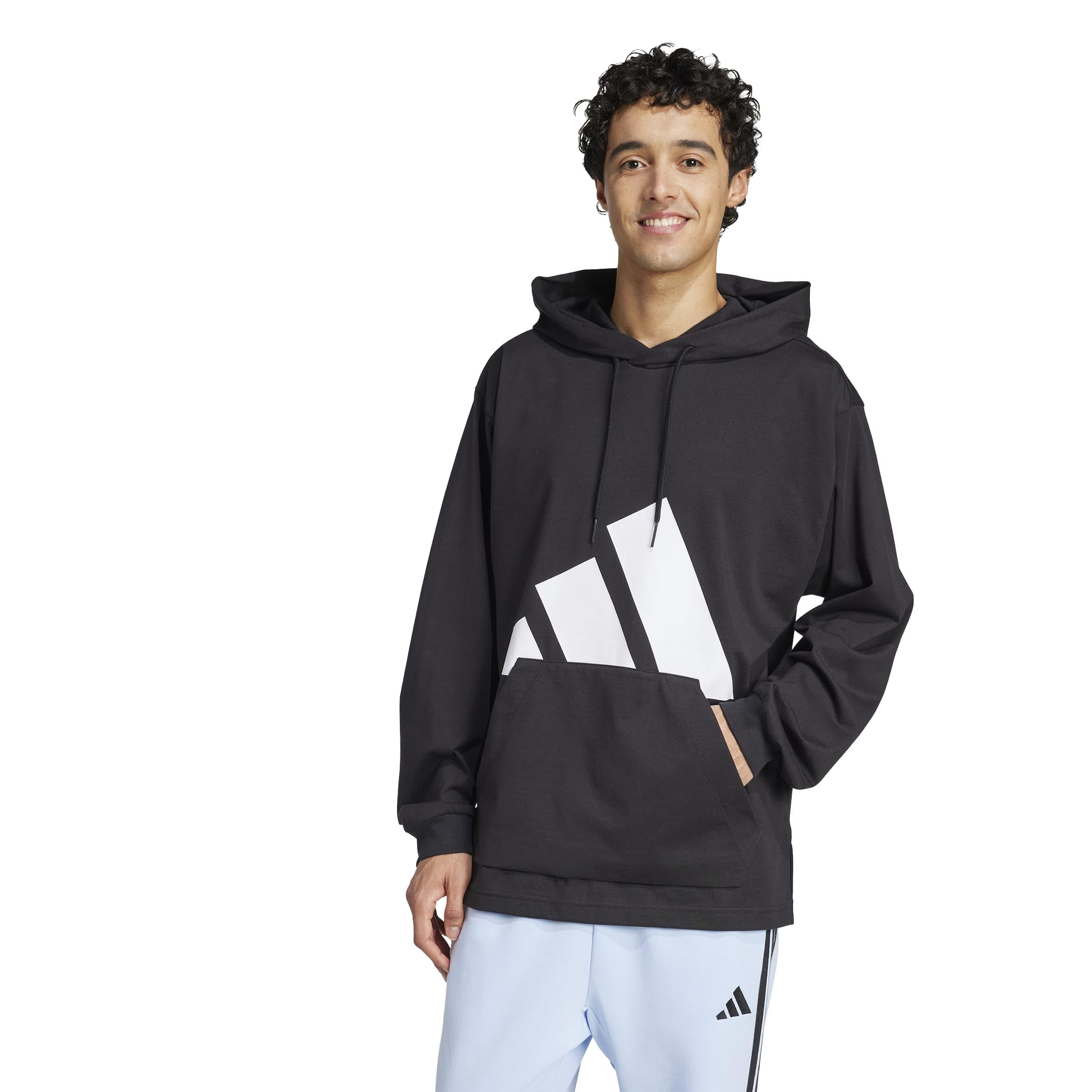 adidas Mens Essentials Big Logo Single Jersey Hoodie