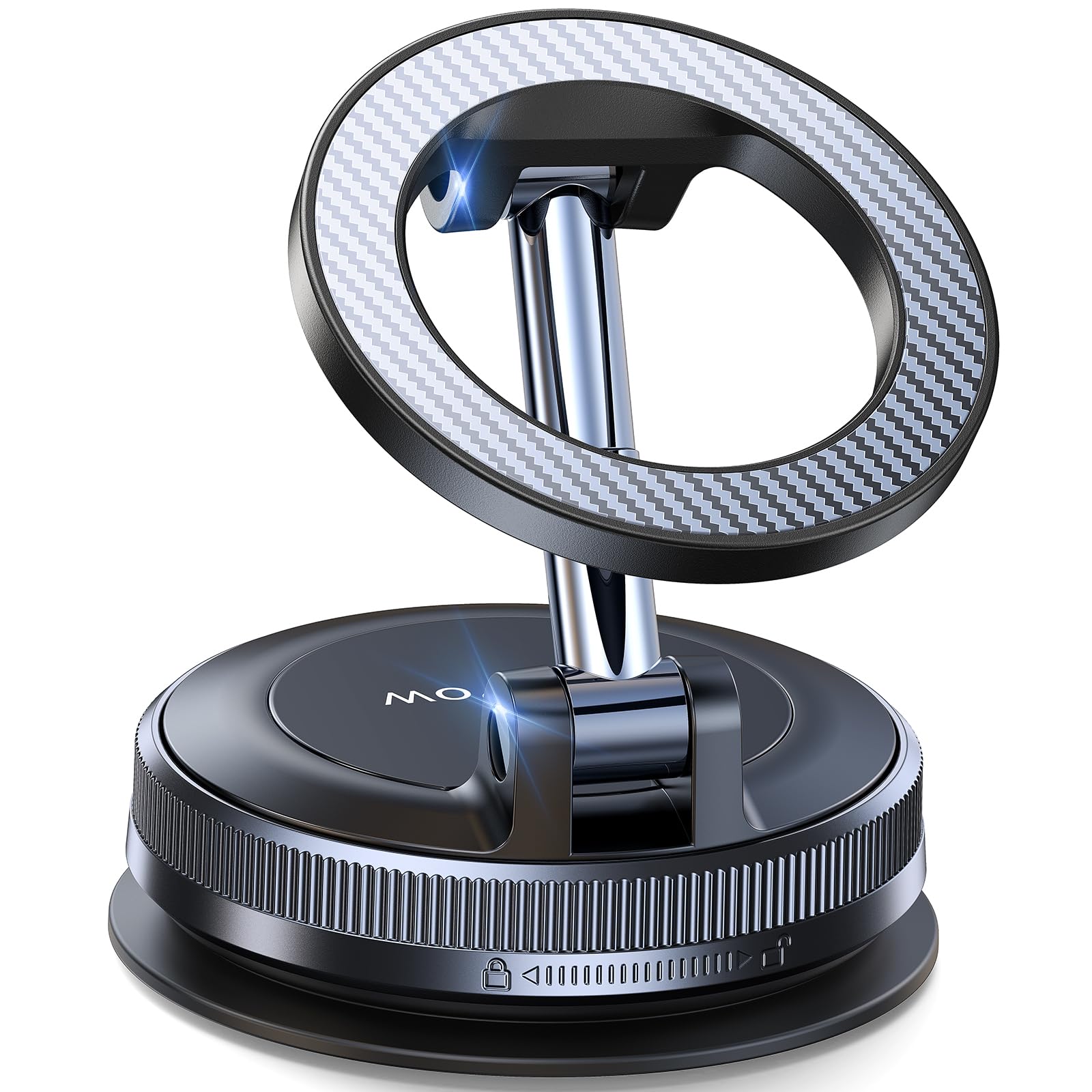 Coolpow Porta Cellulare Auto Magnetico, Supporto Telefono Auto per Magsafe [Ventosa Sottovuoto & Magneti Potenti] 360°Rotazione Porta Telefono Accessori Auto per iPhone 17 16 15/Parabrezza e Cruscotto