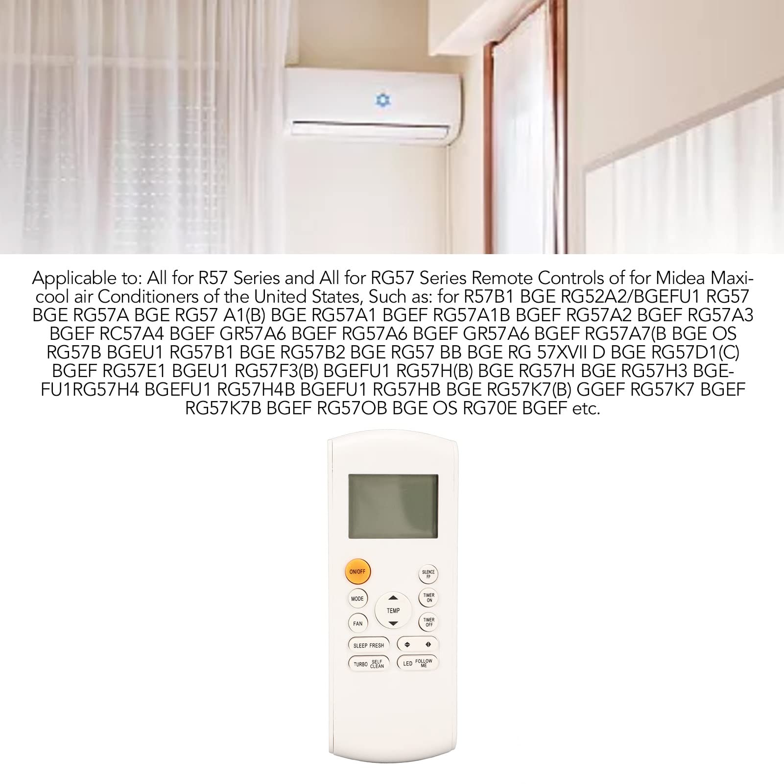 Ausla Telecomando Universale per Condizionatore d'Aria LCD Regolatore di Climatizzazione A/C 1000 in 1 per Maxicool con Adatto a Tutte Le Serie R57 e Tutte Le Serie RG57