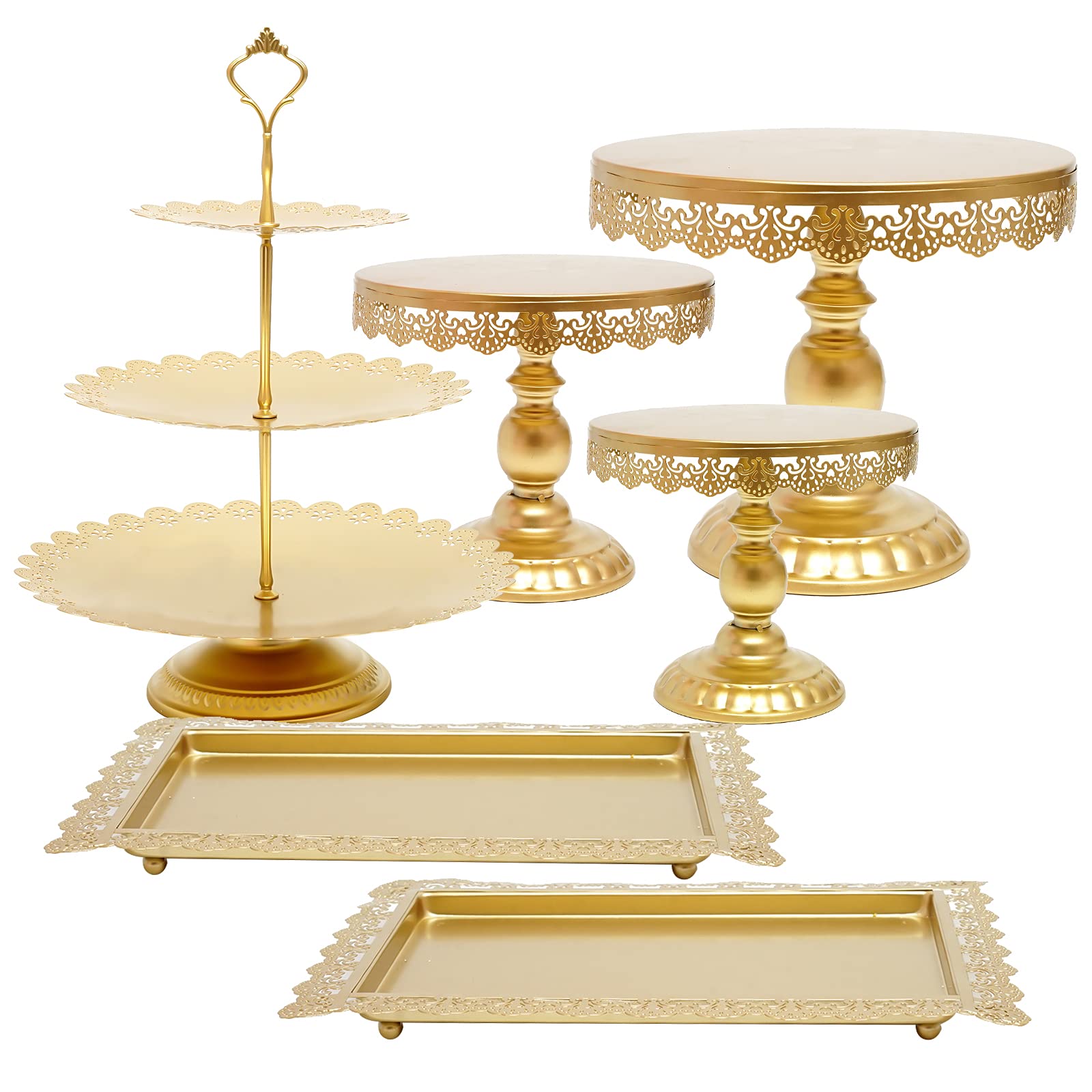 Gold Cake Stand Set Cupcake Holder for Dessert Cake Table Decor