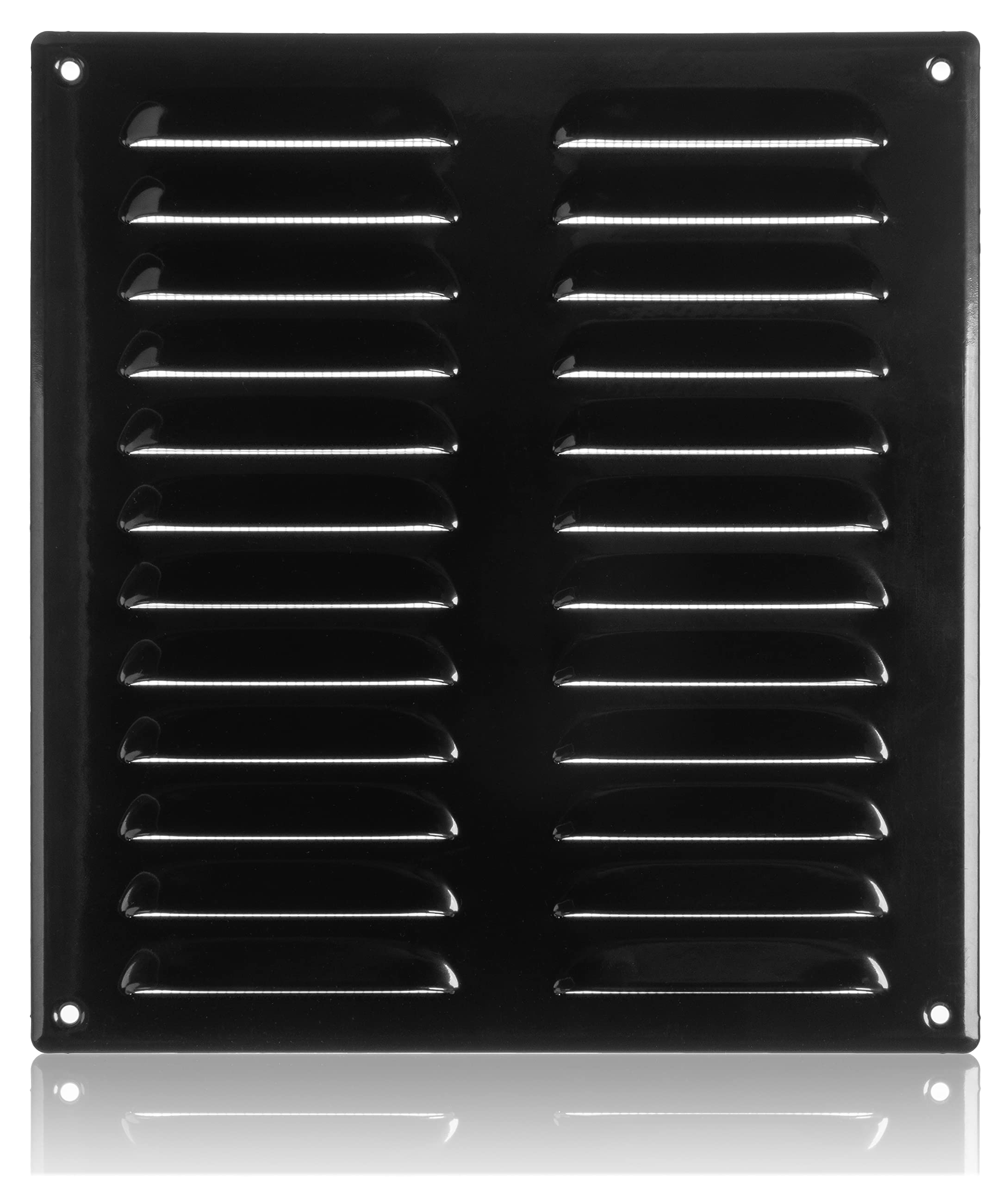 260x280mm / 10x11 inch Black Metal Ventilation Grille with Flyscreen - Air Vent Cover, 260x280mm / 10x11'' - Image 4