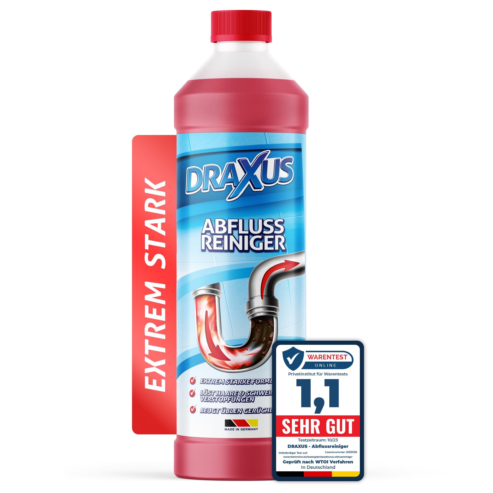 Ricostar Abflussreiniger Extra Stark [Vom Profi] 1000ml | Made In - Foto 4