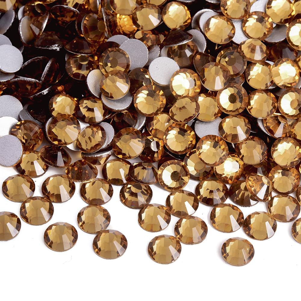 Flat Round Beads for Phone Case Decorating Lt. Colo. Topaz SS20 1440pcs