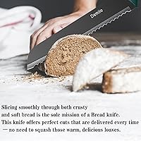 Vista 6 de Dsmile 4 PCS Kitchen Knife Set,Black Stainless Steel Knives with Knife Covers,Non-Stick Coated Stainless Steel Blades for Cutting,Slicing & Dicing