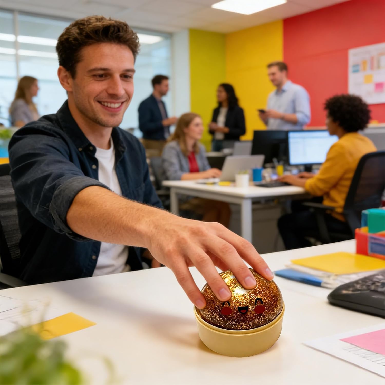 Giant Glitter Dumpling Squishy - 9.5cm Dumpling Squishy Mysterys Xxl, Cute Soft Mysterys Dumplings Stress Balls, Squeeze Dough Ball Stress Relief Hand Toys With Food Steamer