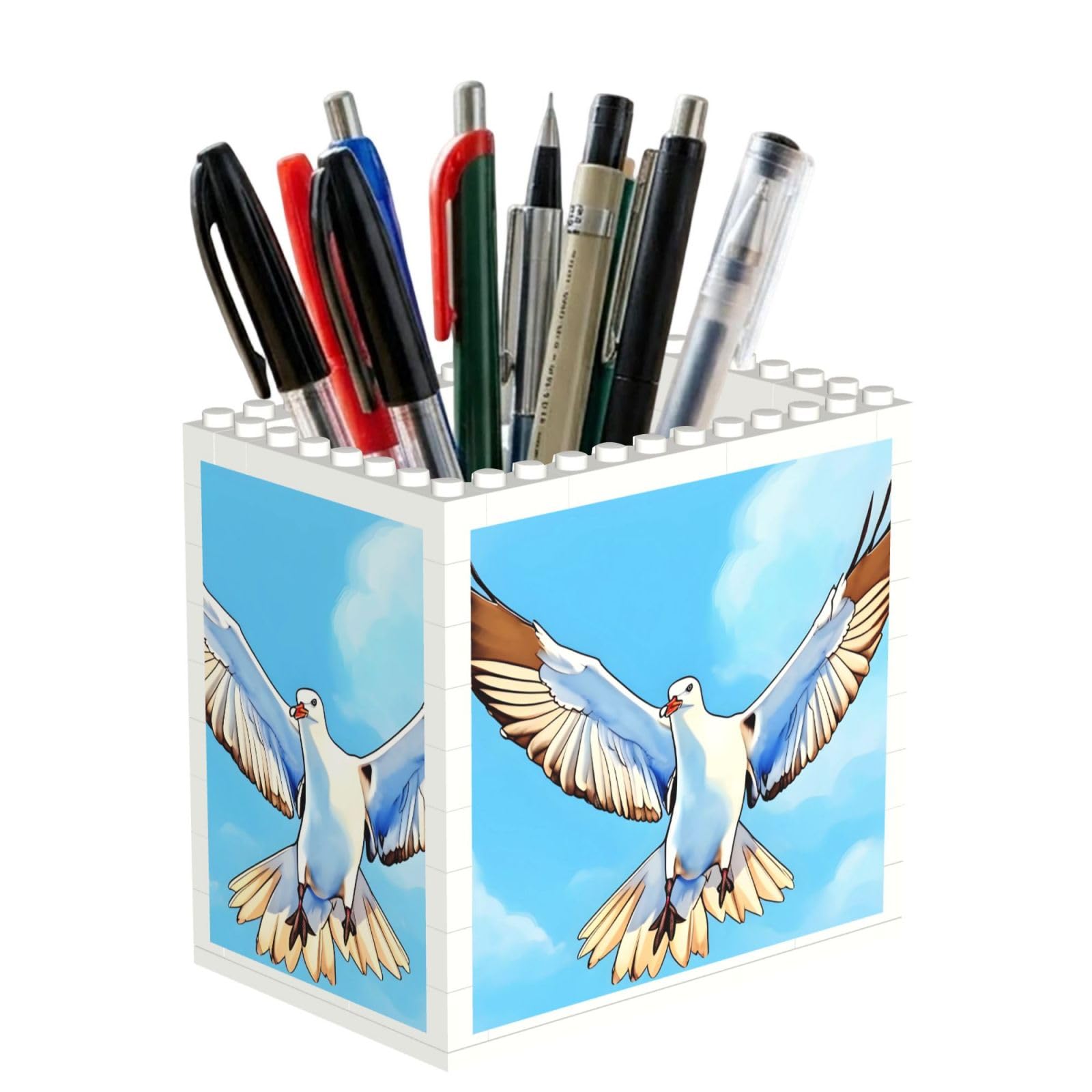 SXZVVBN Seagulls in flight Building Block Desk Tidy ABS Organiser