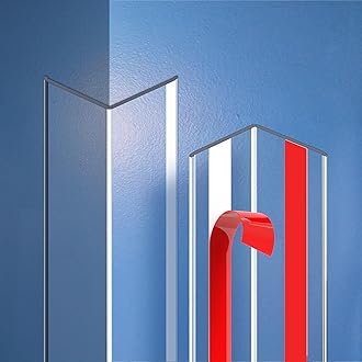 Clear Self-Adhesive Wall Corner Protectors-2 PCS of Corner Guards & Edge Protector for Baby, Furniture, Door, Tables, Cover Sharp Furniture, Easy to Install (3cmx100cm/1.18inx39.4in)