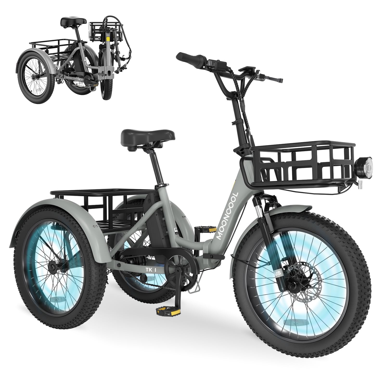MOONCOOL Elektro Dreirad Erwachsene, 20