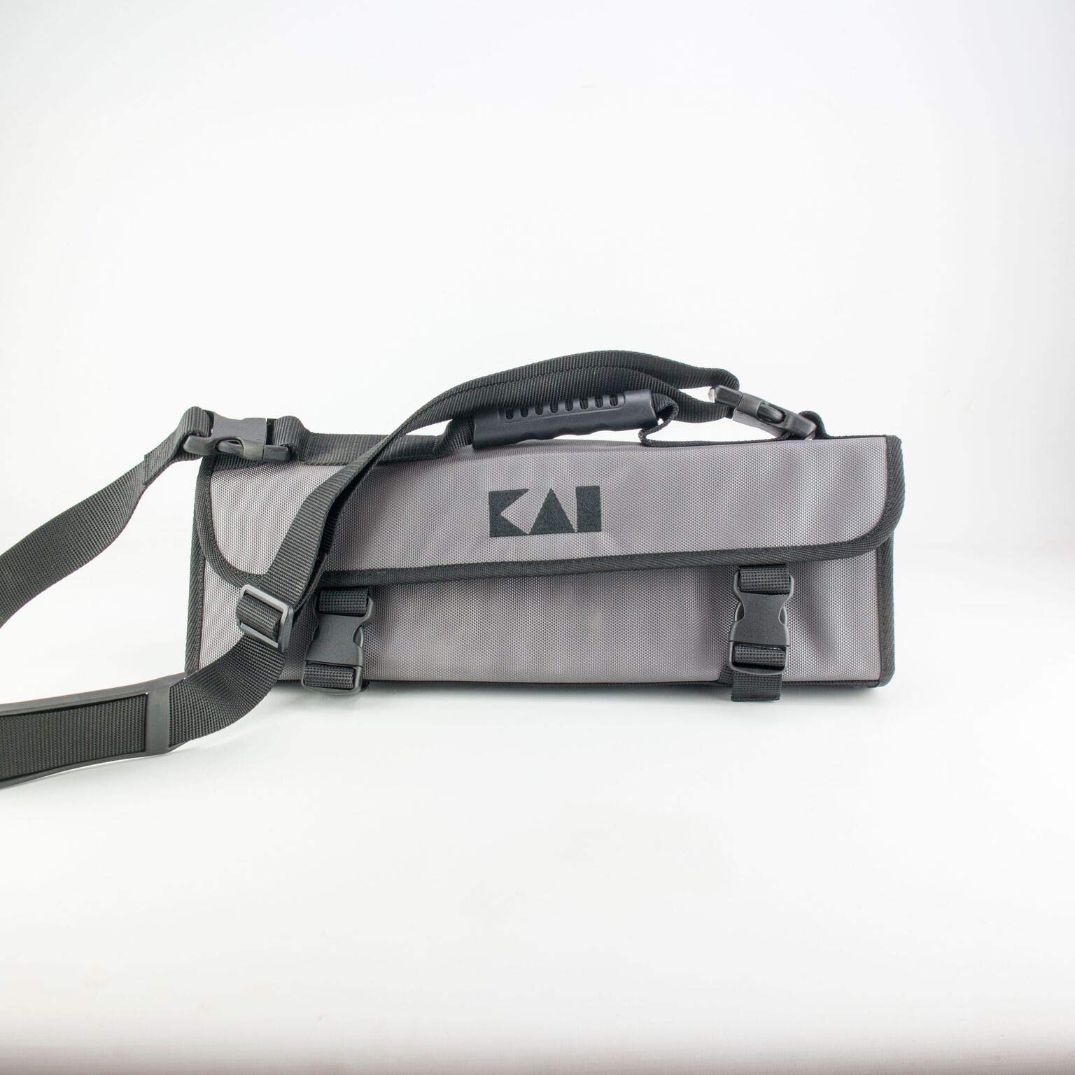 KAI Shun Tim Mälzer Damast-Messerset | KAI Messertasche + TDM-1700 (Officemesser) + TDM-1701 (Allzweckmesser) und TDM-1702 (Santoku)