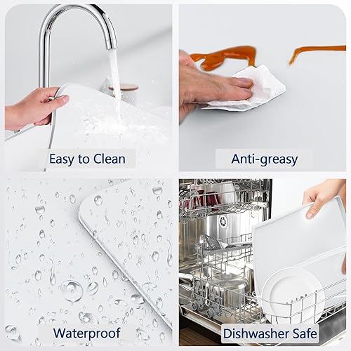 Miniatura 4 de GHWMYD Protector superior para lavadora y secadora, fundas para lavadora y secadora para la parte superior de 23.6 x 19.7 pulgadas, cubierta de goma