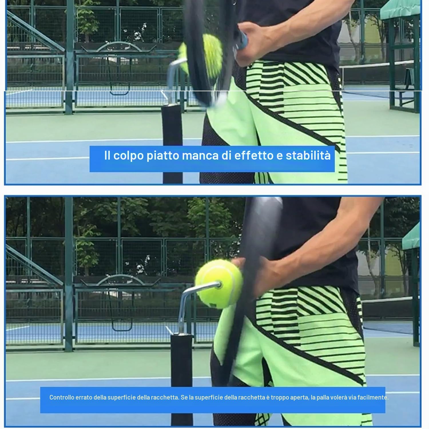 Rimbalzo per allenamento da tennis – Migliora il tuo gioco con questo attrezzo per l'allenamento del tennis per bambini e adulti principianti